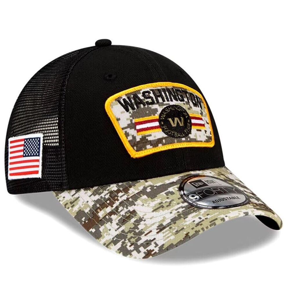 New Era NFL 9FORTY Washington Football Team Salute Service Snapback Hat Cap Mesh